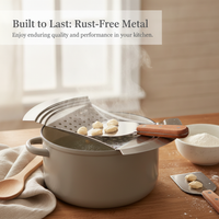 Stainless Steel Dough Press Tool Set for Geda Soup and Pasta