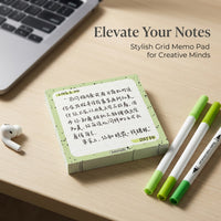 Colorful Removable Sticky Notes, Cute Stationery for Studying and Journaling, Postits for Teens, Cream Green