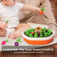 Educational Pulling Carrot Toy Memory Training Carrot Harvest Game Fine Movement Skill Development for Toddlers, Preschoolers