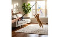 Feline Teaser Rod Telescopic Feline Teaser Rod with Teaser Retractable for Cats, Kittens