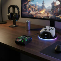 Controller Pack 2650 mAh Dock LED Indicator Dual Controller Stand for Gaming Enthusiasts