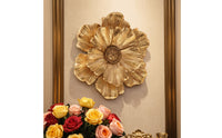 Floral Wall Art Decor Carved Floral Wall Decoration Easy to Hang Resin Flower Decor for Entryway