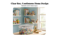 DoubleLayer Block Bin with Sorting Tray High Clarity for Home, Kids, Parents