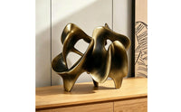 Geometric Metal Sculpture Easy to Clean Hollow Sculpture Decor Anti-Rust for Home Display