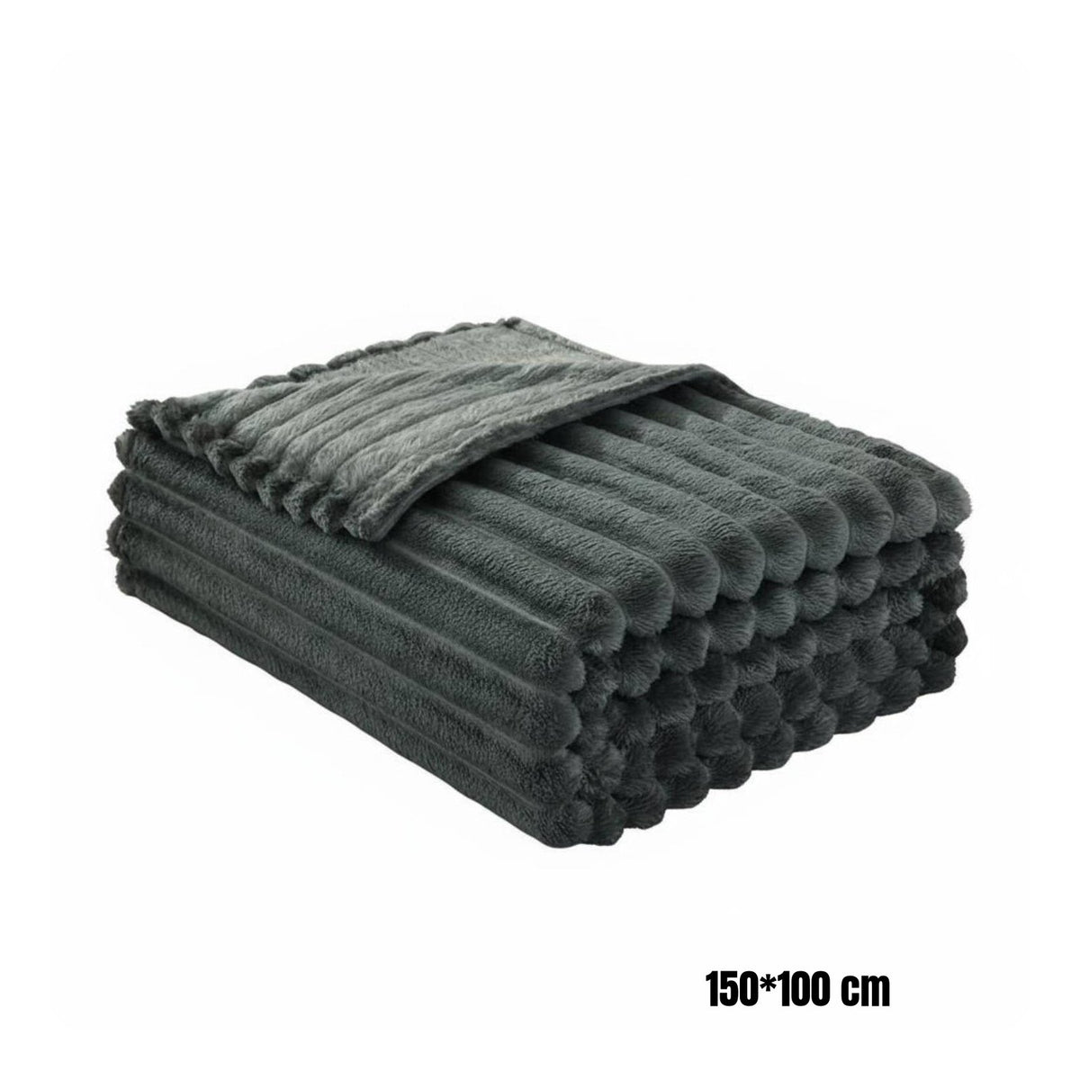 Soft Fleece Blanket Lightweight Fleece Throw Blanket Multi-Season Luxurious Striped Throw for Commuters