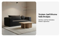 Minimalist Block Sofa Nordic design Living Room Seating Wabi-Sabi Aesthetic Couch for Apartment Dwellers, Interior Designers, Lounge Area, Bedroom