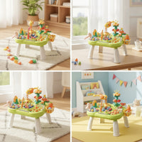 Multifunctional Toddler Activity Table Multi-Purpose Educational Table with Hammer Interactive Toy Detachable for Toddlers, Preschoolers, Playroom, Classroom