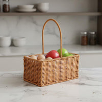 Handmade Woven Basket Multiuse Basket with Handle for Table Decoration