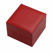 Imitation Leather Hinged-Top Watch Box Embossed Watch Box Hinged Lid Storage Woven Texture