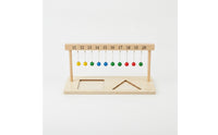2 Pieces Classic Wooden Math Bead Rack Hands-on Bead Rack with Shape Inserts Tactile Counting Abacus Sturdy for Preschoolers