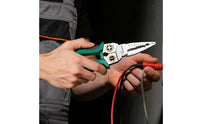 Audible Buzzer Notify Voltage Detecting Pliers Stainless Steel Electrician's Combination Tool Coil-Loaded Wire Cutter and Crimper for Electricians