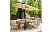 Rectangular Patio Umbrella Swivel Rectangular Outdoor Umbrella Adjustable for Garden, Balcony