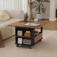 elevateTop transformable Table 2-in-1 Design transformable Coffee Table With casters Extendable Surface for Homeowners, Students