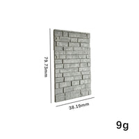 Textured Miniature Brick Wall Realistic Miniature Wall Panel Small Dollhouse Wainscoting Panel Rectangular for Hobbyists, Crafters, Diorama