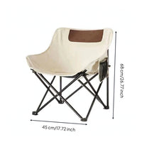 Foldable Moon Chair with Side Pocket Portable Camping Moon Chair Long-Lasting Furniture Sturdy for Fishing