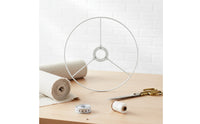 Metal Lampshade Clamp Frame Detachable Lampshade Frame Knock-down Hardware 330mm for Custom Lighting Projects