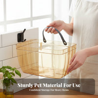 Ginger Garlic Storage Box Screwless Installation Wall Mounted Storage Basket Multi-Functional Hanging Kitchen Organizer for Pantry, Washroom