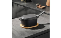 Rectangular Dutch Oven Uncoated Cast Iron Loaf Pan with Lid Pre-Seasoned Baker for Bread Cooking