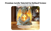 2D Acrylic Display Piece Smooth Edges Christian Belief Decor Scratch Resistant Angel Holding Cross Figure for Christians, Collectors, Prayer Space