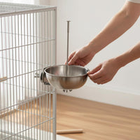Chew Resistant Parrot Chew Toy Feeder Easy to Clean Hanging Bird Bowl Rustproof Hanging Bird Treat Holder Dishwasher Safe for Parrots