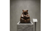 bears Figurine Gift Idea Wooden Animal Sculpture Country Home Decor Animal Ornament