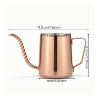 Stainless Steel Gooseneck Kettle Controlled Pour Kettle with Gooseneck Spout Compact Rust Resistant for Baristas
