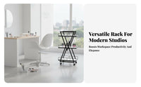 Salon Assistance Trolley Easy Assemble Multi-Tier Rolling Cart 3-Tier Rolling Cart Light Luxury Design Mobile Storage Trolley