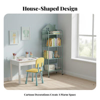 Mobile Design 3-Tier Rolling Organizer With casters Rolling Organizer Trolley Space-Saving Shelf Unit Multi-Purpose for Children, Homeowners, Office Workers, Study Room, Narrow Spaces, Bedroom, Kitchen