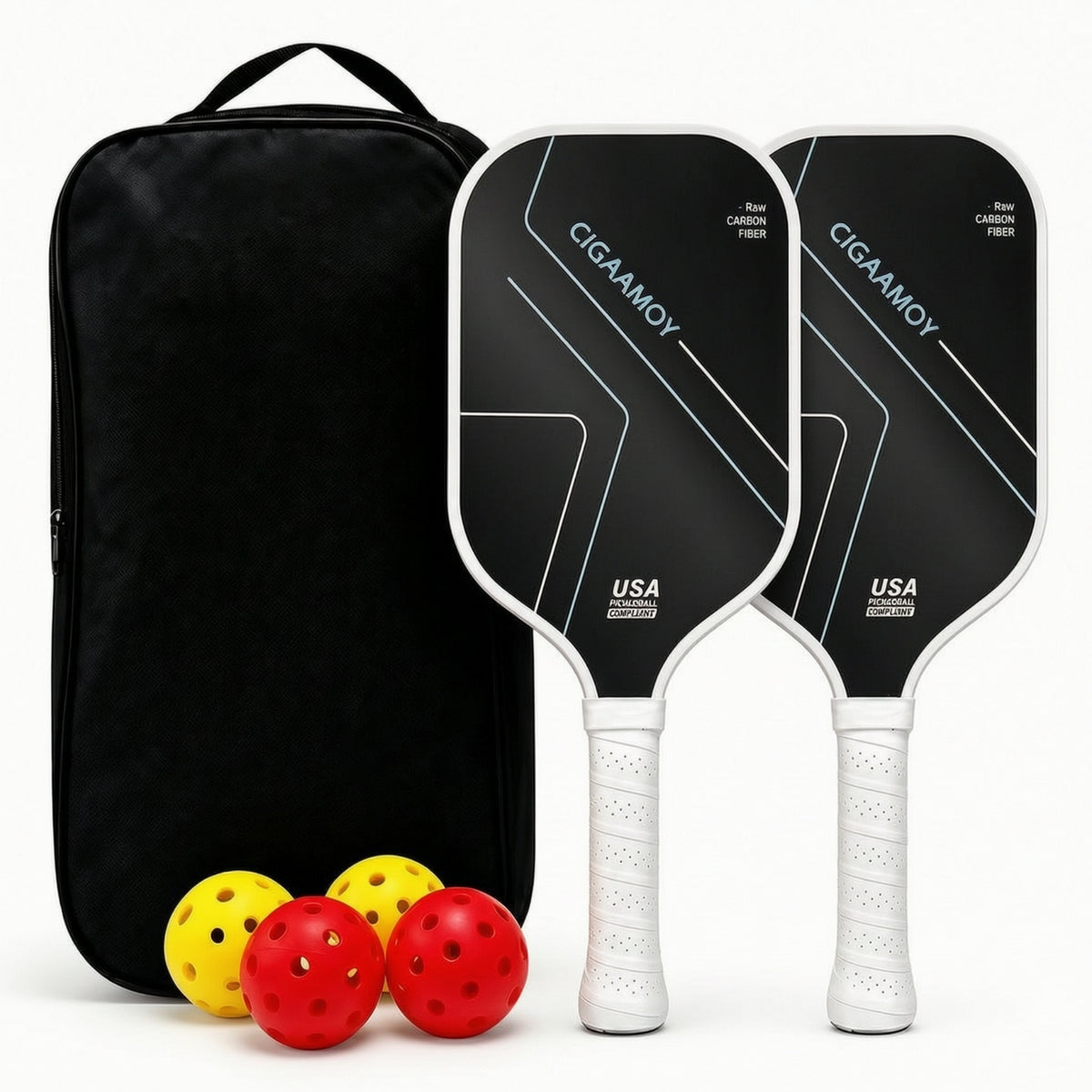 2 Pieces Carbon Fiber Pickleball Paddle Long-Lasting Grip Tape Perforated