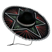 Sombrero with Chin Cord Embroidered Sombrero Costume Hat Theatrical Headwear for Partygoers