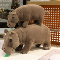 Hippo Plush Toy, Short Plush, PP Cotton Filling, for Youth