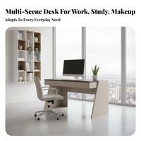 Minimalist Design Desk with Integrated Drawers Ample Storage Space Desk with Drawers Multi-Functional Office Furniture Spacious Work Surface for Students, telecommuting Workers, Professionals, Bedroom, Study Room