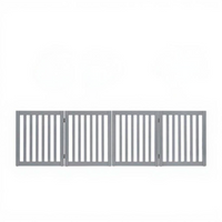 Foldable Wooden Pet Gate, Adjustable Indoor Dog Barrier