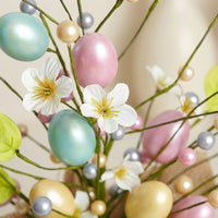Easter Egg Branch DIY Friendly Easter Egg Stem Flexible Spring Floral Pick for Interior Stylists, Event Planners, Table Centerpiece, Wreath Making