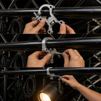 Aluminum Alloy Stage Light Clamp for Truss Pipe, Single/Double Ring Coupler