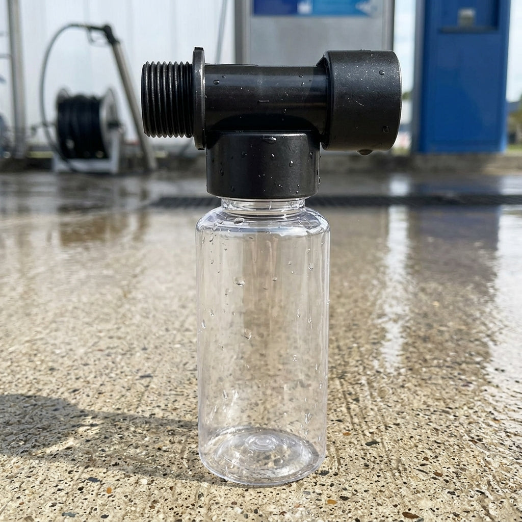 Spray Bottle for Car Cleaning and Professional Car Wash, Compact 60ml T-Connector Foam Bottle, Car Detailing Foam Lance with 18*1.5mm Threads