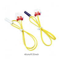 2 Pieces Yellow Insulated Leads Refrigerator Sensor Sensor Plastic Connector Fridge Sensor Sensor Locking Clip Cooling Part 45 Cm