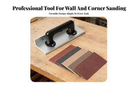Ergonomic Handle Corner Sander Multi-Use 90-Degree Corner Sander Lightweight Hook and Loop Sanding Tool Aluminum Alloy Base for Construction Workers, DIY Enthusiasts, Wall Prepping, Home Renovation, Interior Decorating, Woodworking