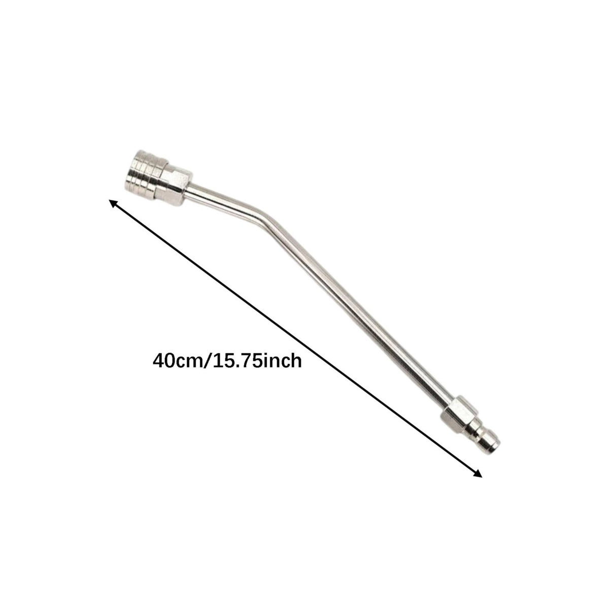 Interchangeable Nozzles Angled Pressure Washer Wand Stainless Steel Extension Rod for Car Detailers, HVAC Technicians, Hard-to-Reach Areas