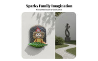 Whimsical Design Elf Girl Bird Feeder Decorative Hanging Tree Hugger Feeder Weather Resistant for Gardeners, Homeowners, Lawn, Patio, Porch