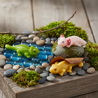 Realistic Hexagonal Dragon Lizard Figurines for DIY Micro Landscape Decor