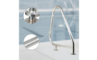 Rust-Resistant Stainless Steel Pool Handrail Polished Pool Handrail Heavy Duty Rustproof for Homeowners, Hotel Owners, Backyard, Water Park