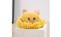 Embroidered Eyes Shaggy Multi-Limbed Sea Creature Stuffed Dangling Tentacles Small Multi-Limbed Sea Creature Stuffed Toy Textured Body Stuffed Creature Pink Accents