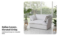 Italian Inspired aesthetic Round rotate Armchair Circular Design Upholstered rotate Armchair Plush Upholstery Single Sofa Comfortable rearrest for Office Workers, Interior Decorators, Living Room, Bedroom, study corner, Apartment