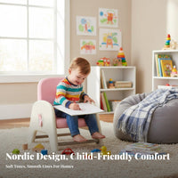 Adjustable Kids Chair Ergonomic Backrest Child Armchair Comfortable Upholstered Child Seat for Young Children, Preschoolers, Preschool, Bedroom