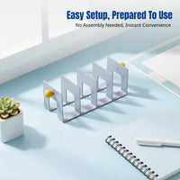 Minimalist Acrylic Bookend, Desktop Document Organizer, Modern Book Holder for Office, Study, Living Room