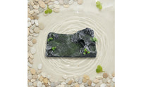Multi-Functional Design Turtle Basking Rock with Cave Built-in Feeding Trough Floating Turtle Pier with Hideout for Terrarium