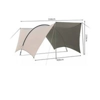 Heavy Rain Resistant Blackout Canopy Tent Sun Protection Rainproof Sunshade Tarp for Campers, Park