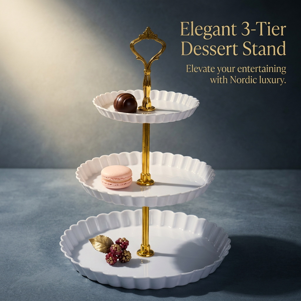 Cup Display for Parties, Afternoon Tea Stands Nordic, Light Luxury Cup Display, Minimalist Design Cup Display White Round
