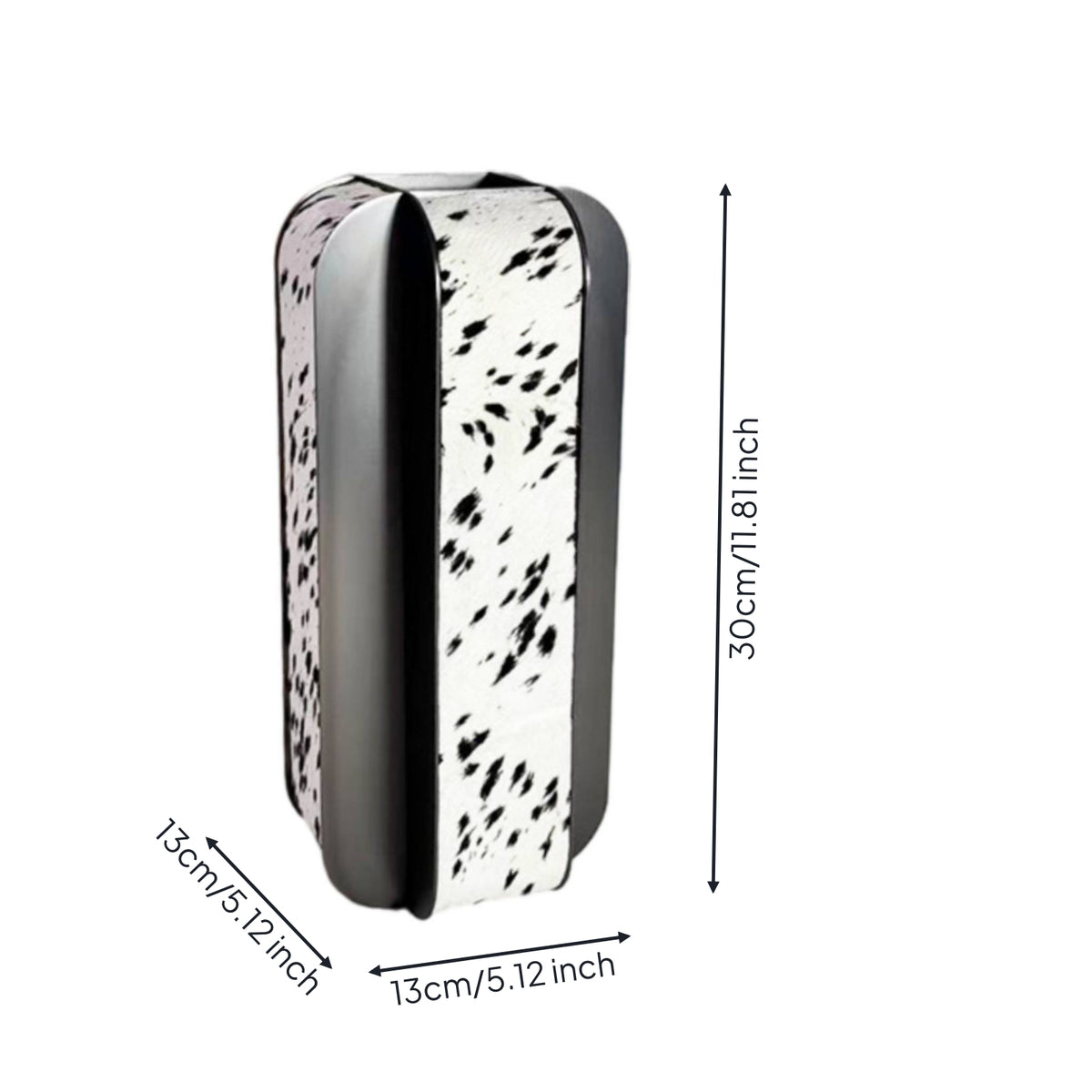 Minimalist Design Metal Geometric Vase Modern Look Art Vase Textured Surface for Entryway, Living Room